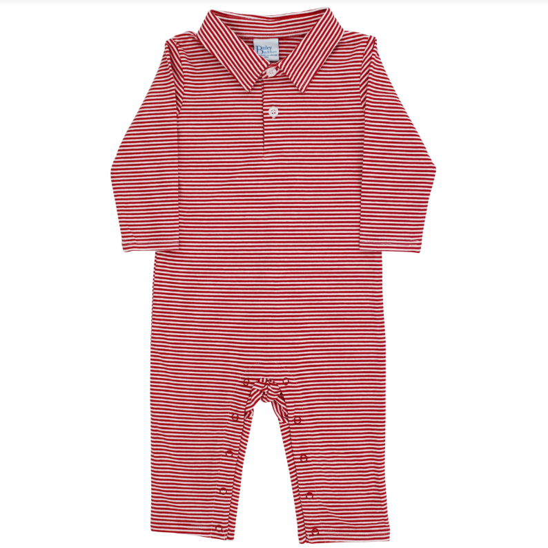 Bailey Boys Red Stripe Play Suit