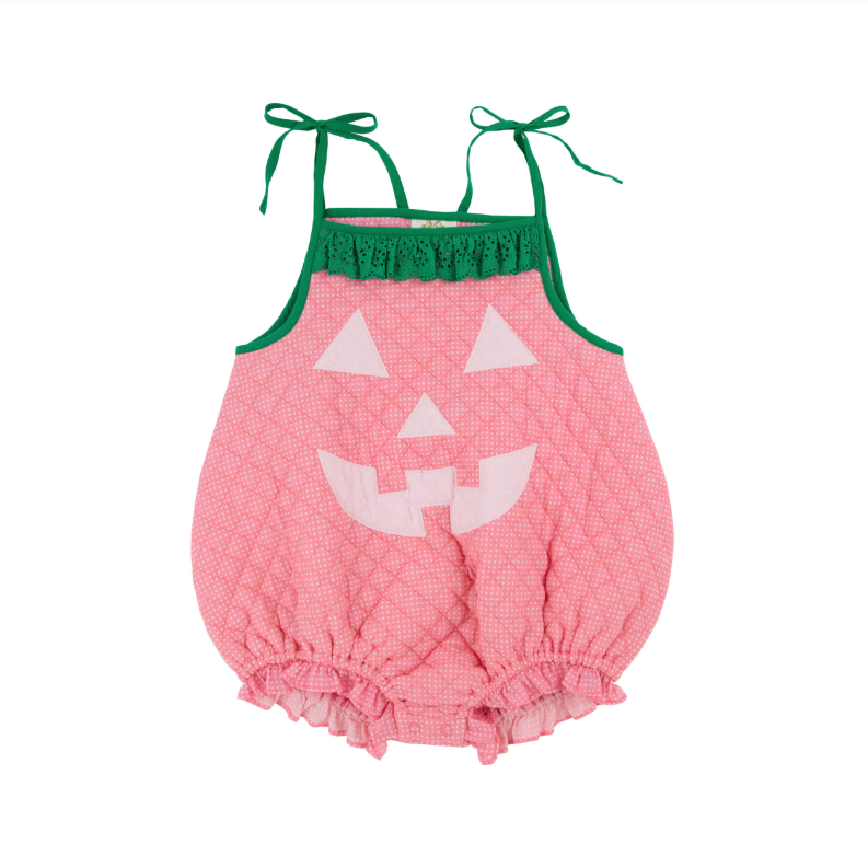 The Beaufort Bonnet Company Happy Halloween Costume Toddler Bubble in Hamptons Hot Pink Jack O' Lantern