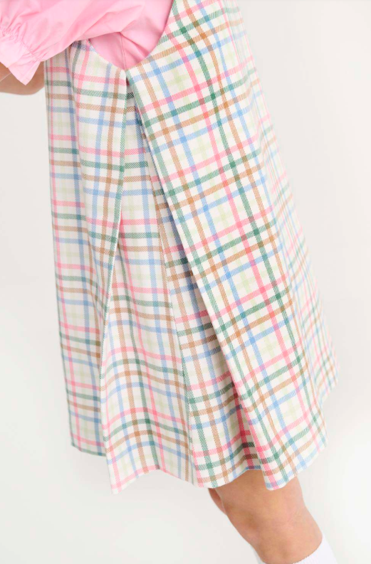 The Beaufort Bonnet Company Pleated Ginny Jumper in Manalapan Plaid