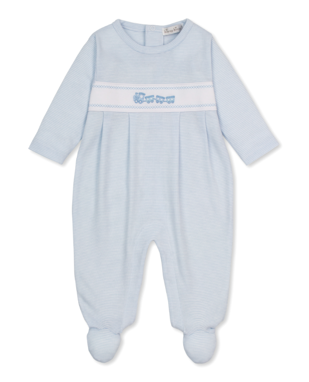 Kissy Kissy Footie with Stripes in Classic Treasures Blue