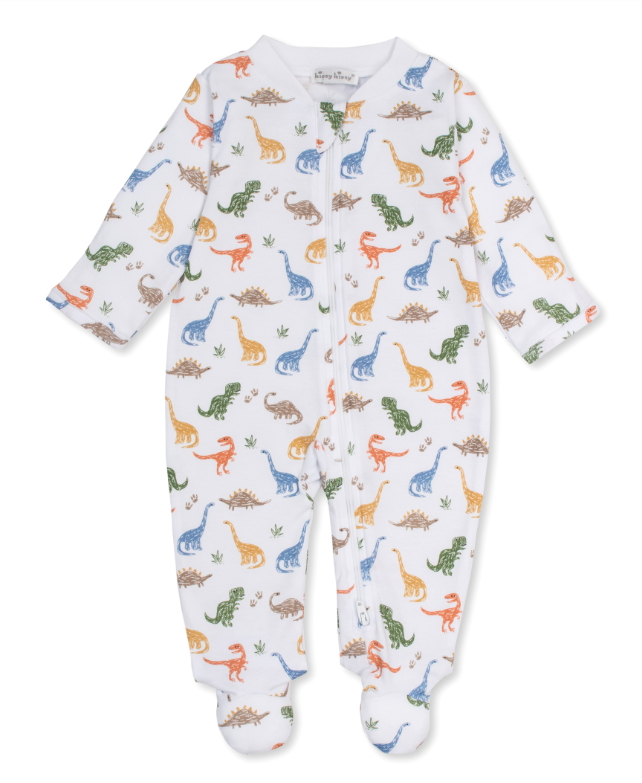 Kissy Kissy Footie with Zip in Dino Stomp