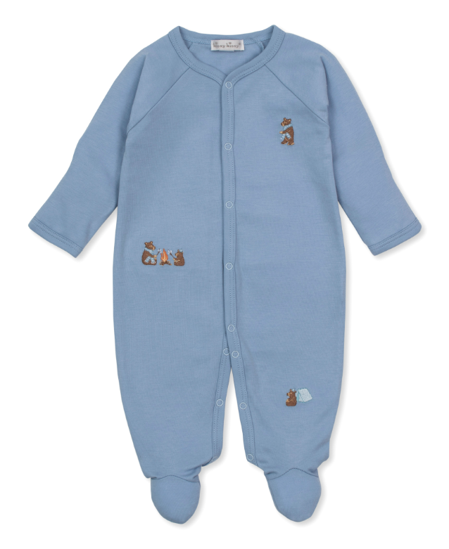 Kissy Kissy Footie in Campsite Friends Blue
