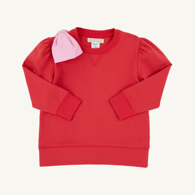 The Beaufort Bonnet Company Cassidy Comfy Crewneck Puff Sleeve with Bow