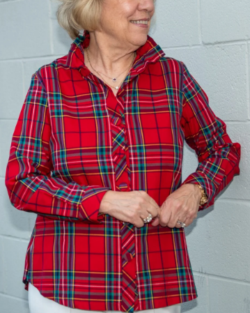 Diane Bailey Designs Georgia Blouse in Christmas