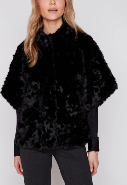Renuar Cape Poncho in Black