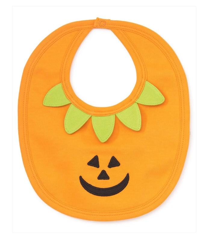 Kissy Kissy Bib in Halloween Jack O' Lantern