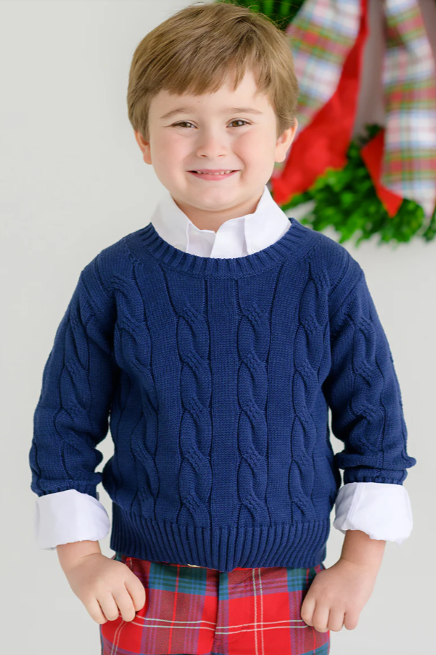 The Beaufort Bonnet Company Crawford Crewneck in Nantucket Navy