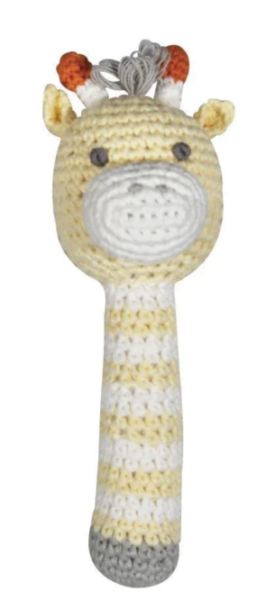 Zubels Crochet Stick Rattle in Giraffe