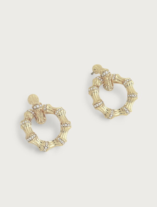 Anabel Aram Bamboo Double Hoop Earrings