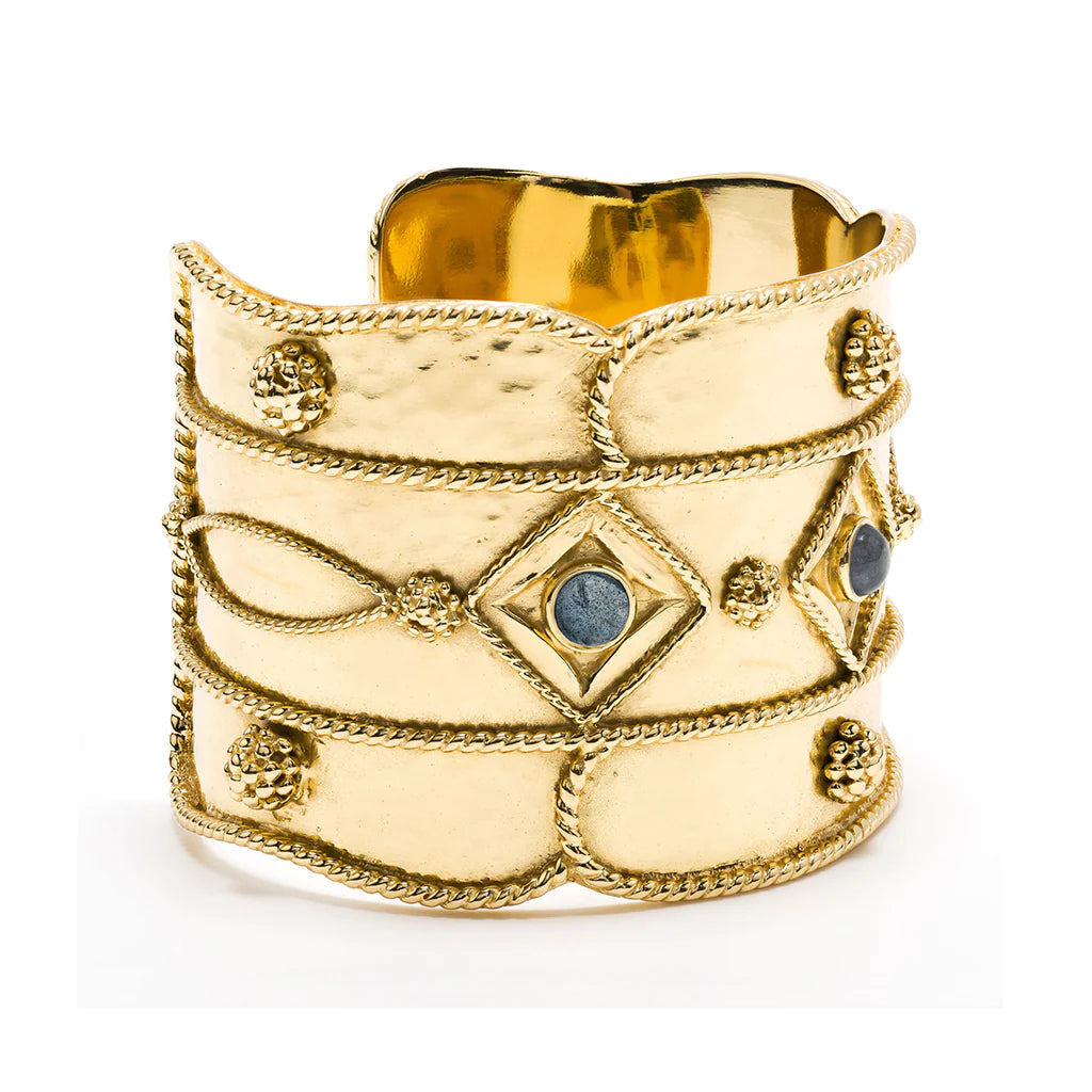 Capucine de Wulf Victoria Cuff in Gold/Blue Labradorite