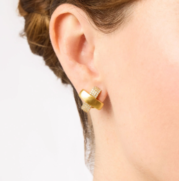 Julie Vos: Earring Stud - Catalina Pave X- CZ