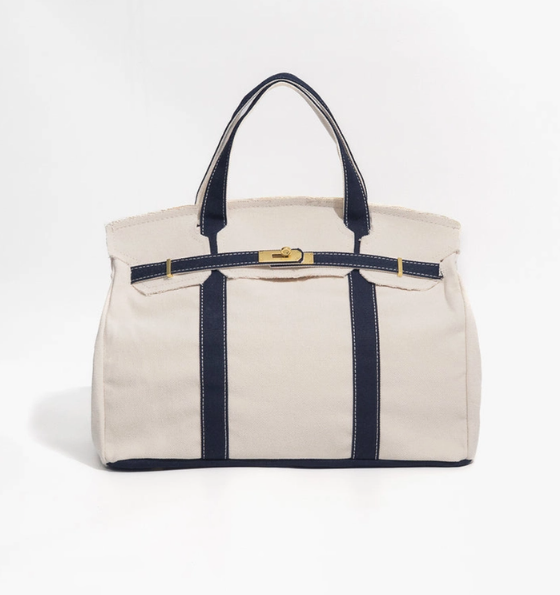 Familywear Handmade Cotton and Canvas Boatkin Boat Bag in Midnight Navy