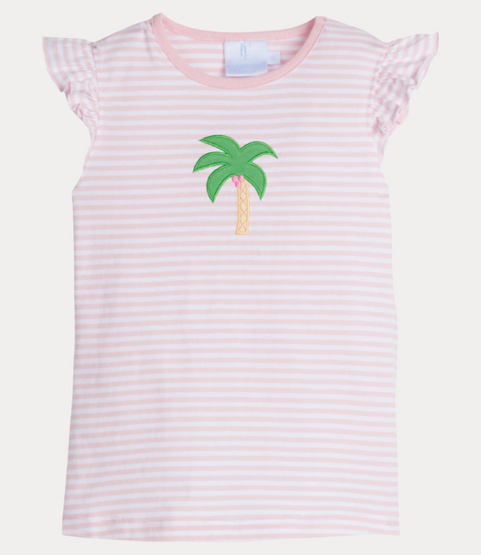 Little English Applique Tilly Tank with Palm Tree