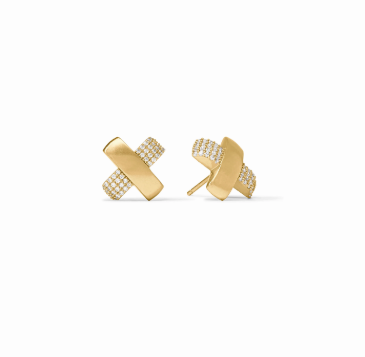 Julie Vos: Earring Stud - Catalina Pave X- CZ