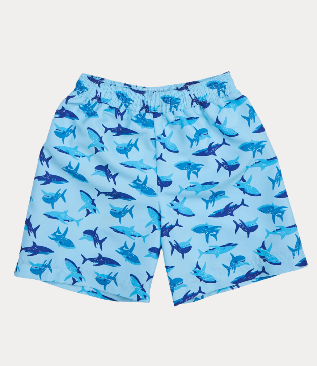 Florence Eiseman Boys Shark Print Swim Trunk