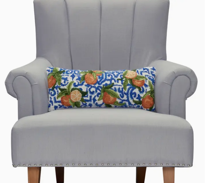 Mediterranean Oranges Oblong Hook Pillow