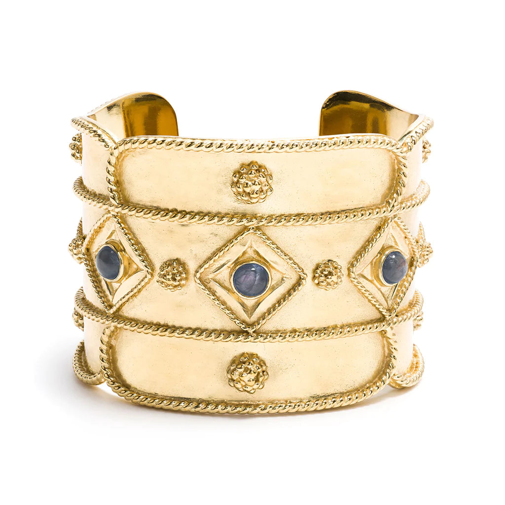 Capucine de Wulf Victoria Cuff in Gold/Blue Labradorite