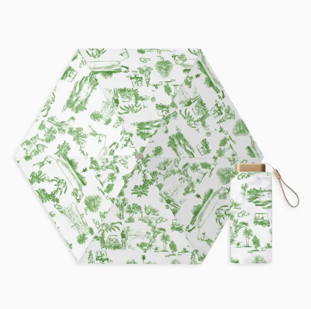Toss Designs Umbrella in Golf Toile
