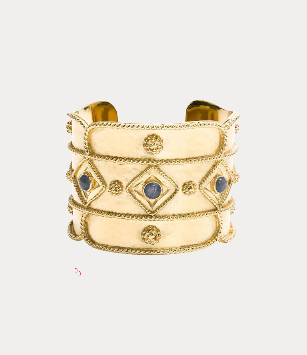 Capucine de Wulf Victoria Cuff in Gold/Blue Labradorite