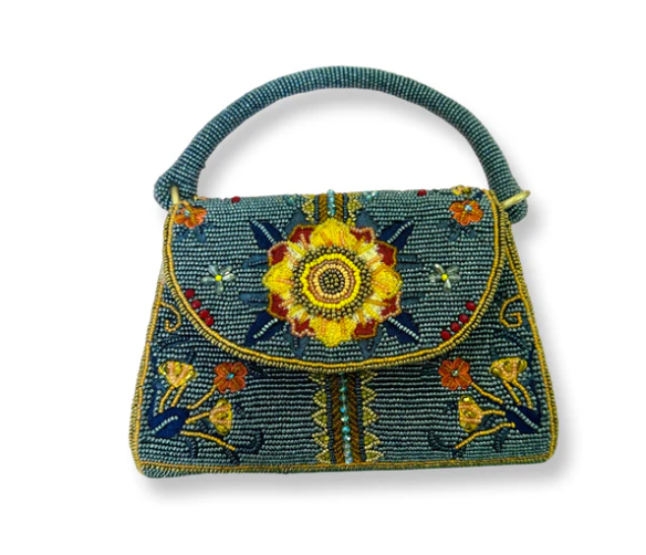 Handmade Flower Beaded Bag