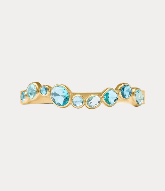 Julie Vos Kaleidoscope Hinge Bangle in Blue
