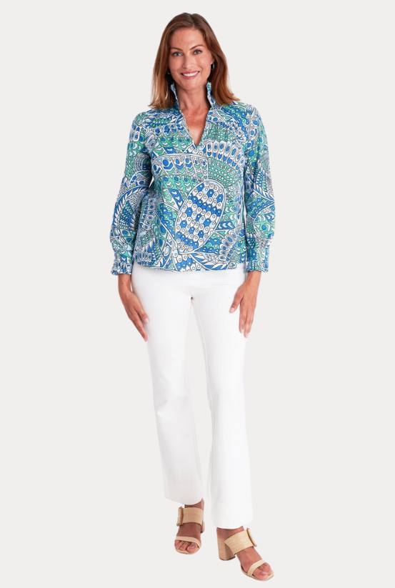 CK Bradley Aspen Blouse in Falcon Tides