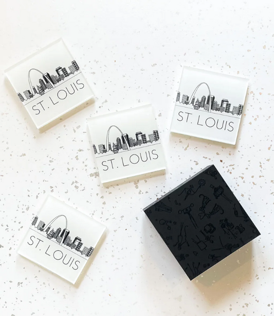 Lo in London St. Louis Skyline Coaster Set