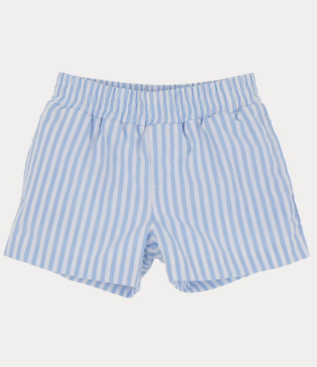 TBBC Sheffield Shorts in Beale Street Blue Stripe with Grace Bay Green Stork