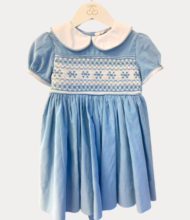 The Smocked Lee Dress with Snowflake Inset
