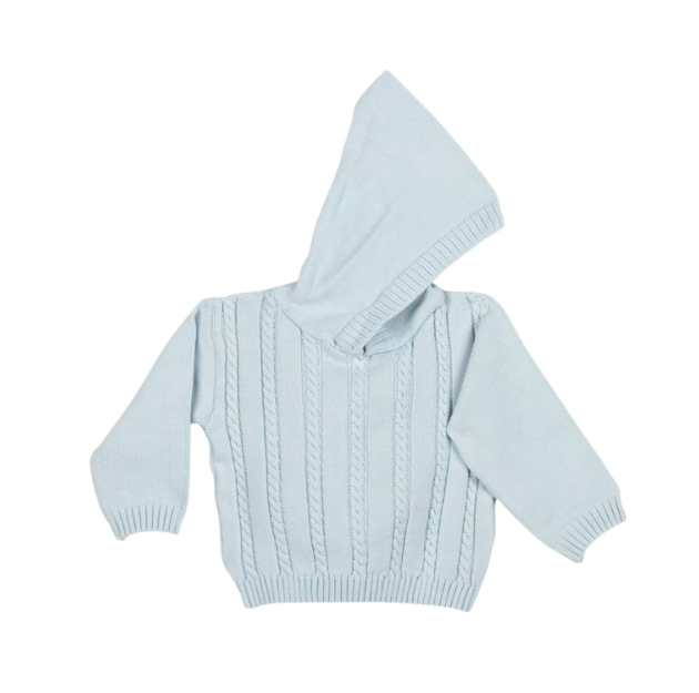 Julius Berger: Infants Zipback Cable Hooded Sweaters