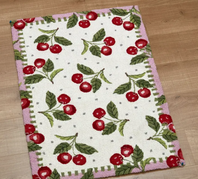 Sweet Cherry Hook Rug - Suzanne Nicoll