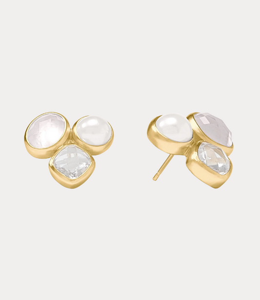 Julie Vos Kaleidoscope Statement Stud in Clear