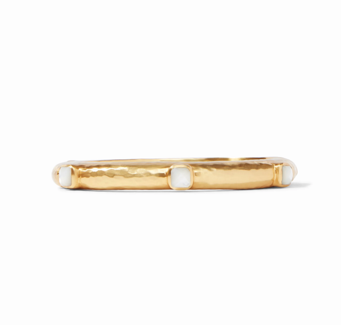 Julie Vos: Hinge Bangle - Catalina - Mother of Pearl
