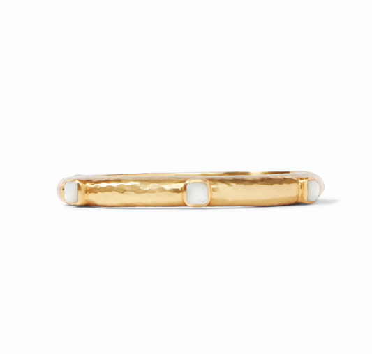 Julie Vos: Hinge Bangle - Catalina - Mother of Pearl