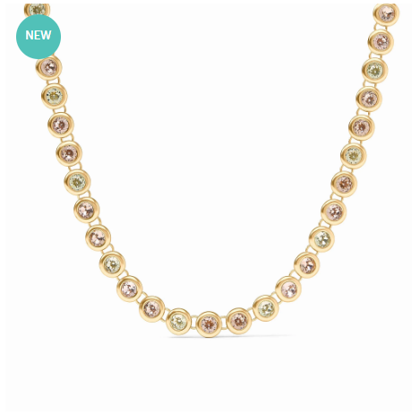 Julie Vos: Tennis Necklace - Rainbow - CHM