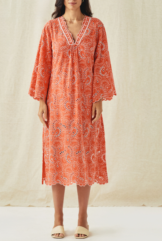 Cartolina Blanca Caftan in Cayenne Pepper