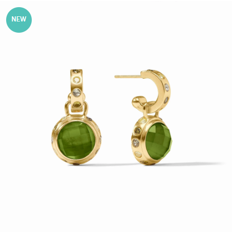 Julie Vos: Hoop & Charm Earring - Rainbow - GRN