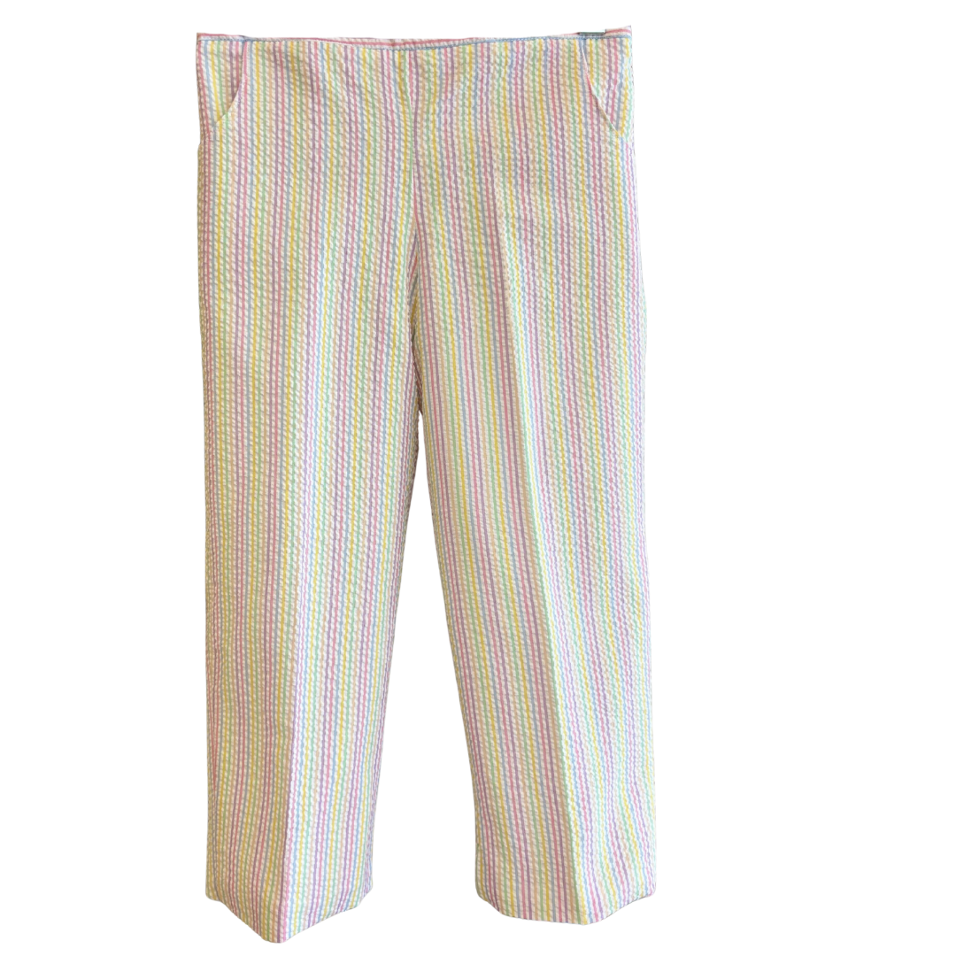 Robert Pants in Pastel Stripe Seersucker