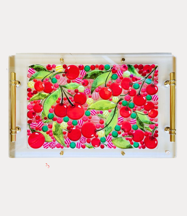 Lo in London Cherry Acrylic Tray