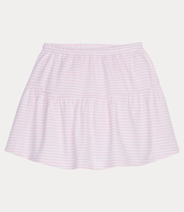 Little English Sally Skort in Light Pink Stripe