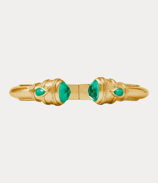 Julie Vos Cannes Demi Cuff in Iridescent Emerald Green