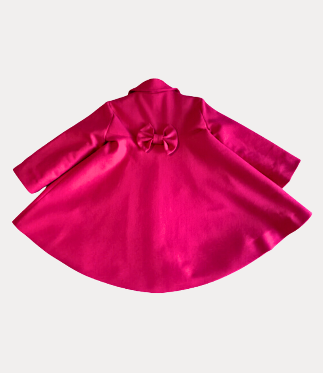 Handmade Swing Coat in Hot Pink Wool