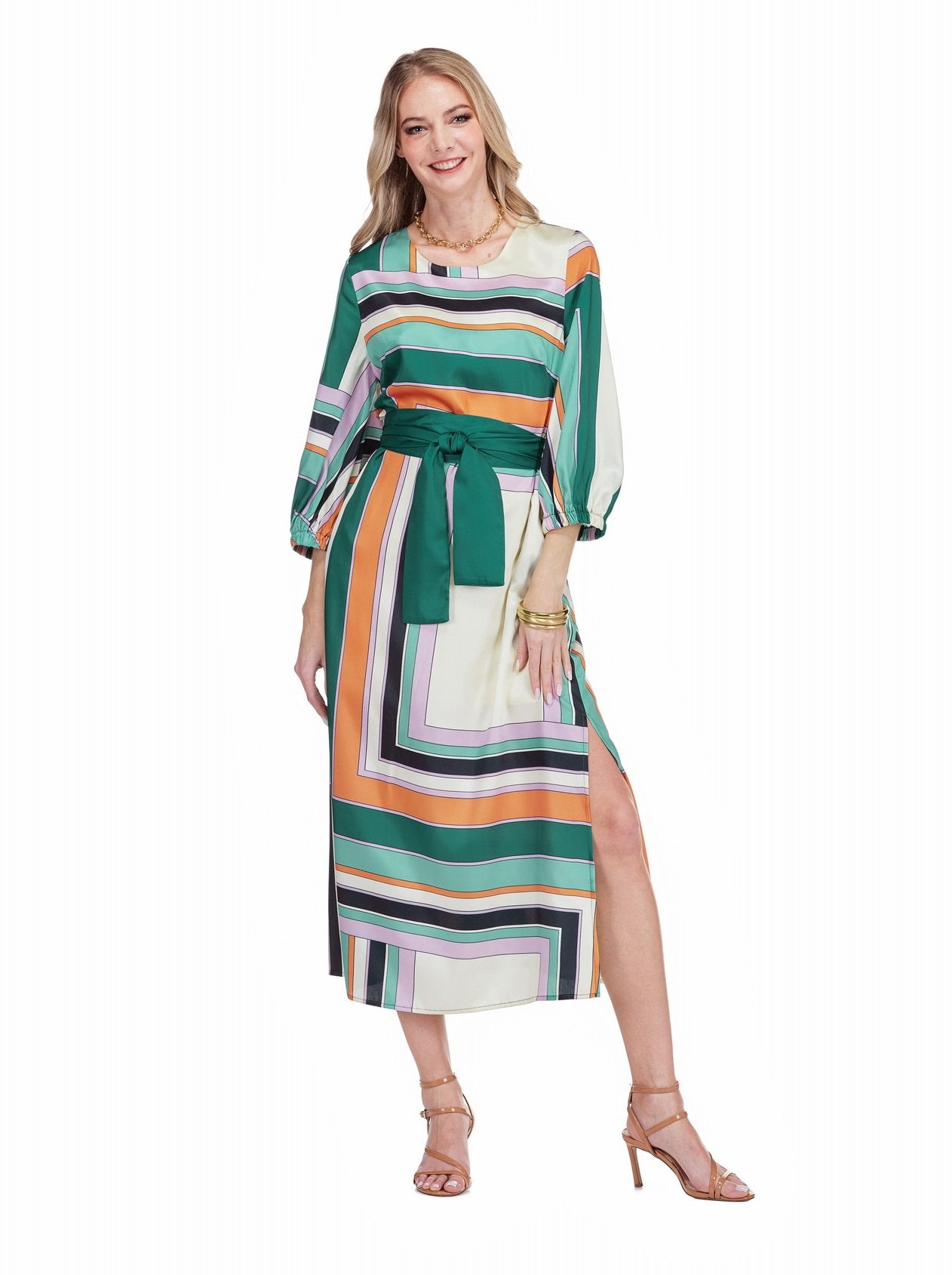 Jade Column Dress in Colorway