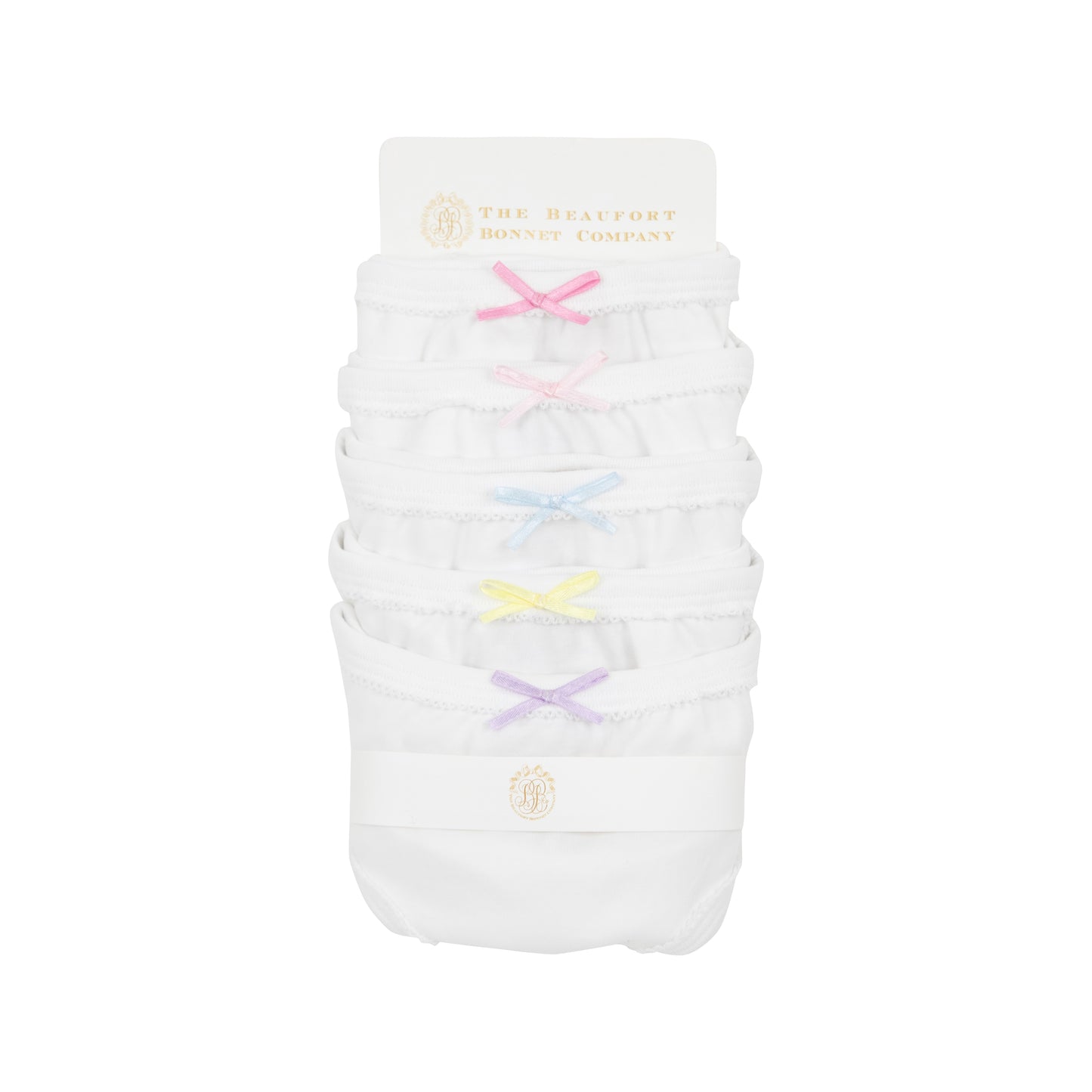 The Beaufort Bonnet Company Pippy's Underpinnings Set 5pk in Worth Ave White