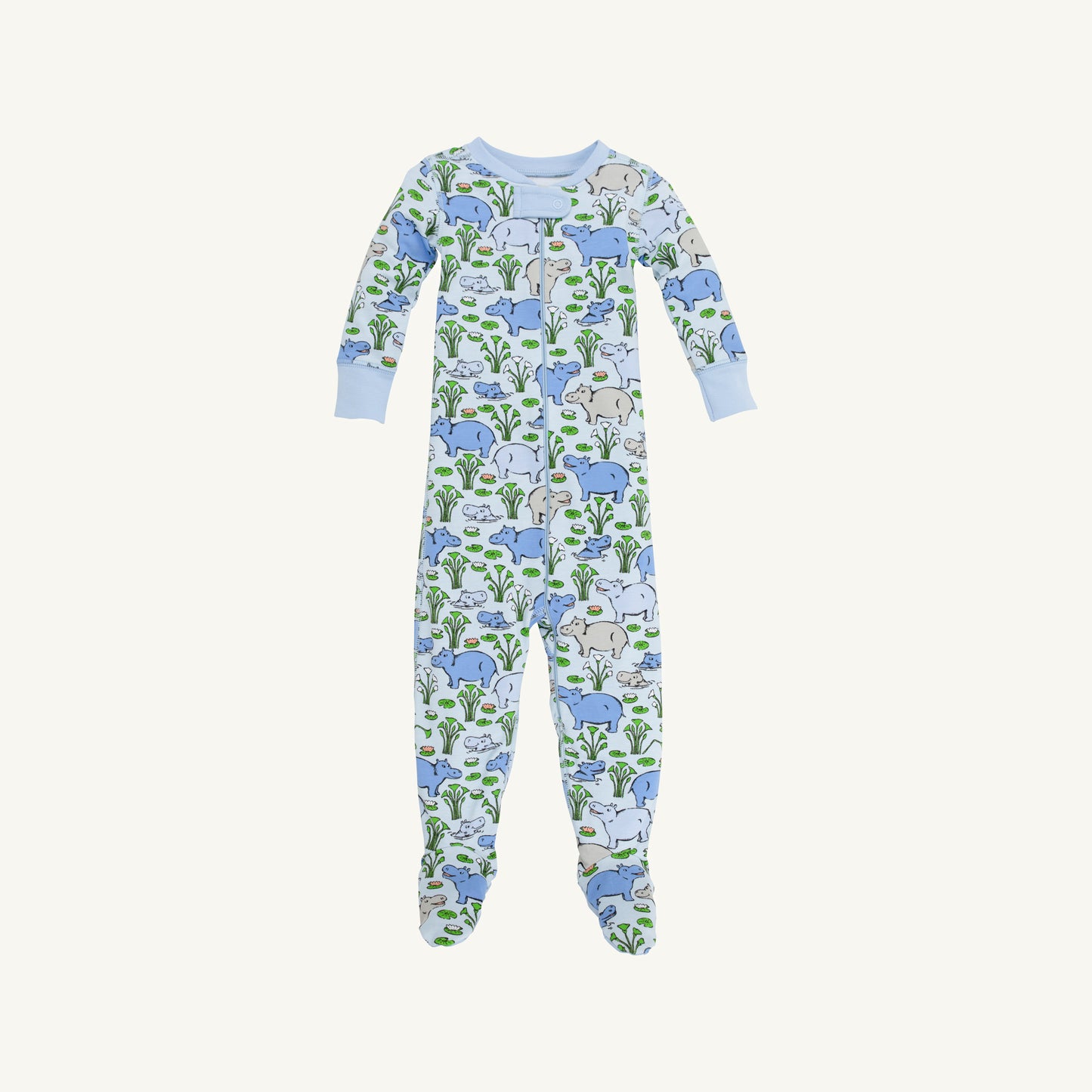 The Beaufort Bonnet Company Knox's Night Night Footed in Bal Harbour Hippo