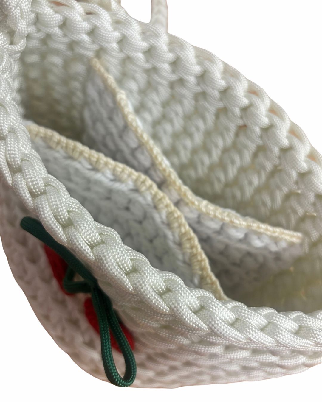CROCHET CORD CHERRY PURSE