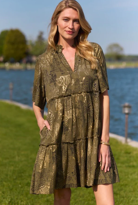 Jude Connally Shirley Dress Tiger Safari