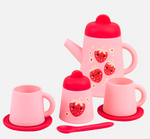 Load image into Gallery viewer, Tiger Tribe Silicone Tea Set - Strawberry Patch
