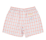 Load image into Gallery viewer, TBBC Shelton Shorts in Coral Chandler Check
