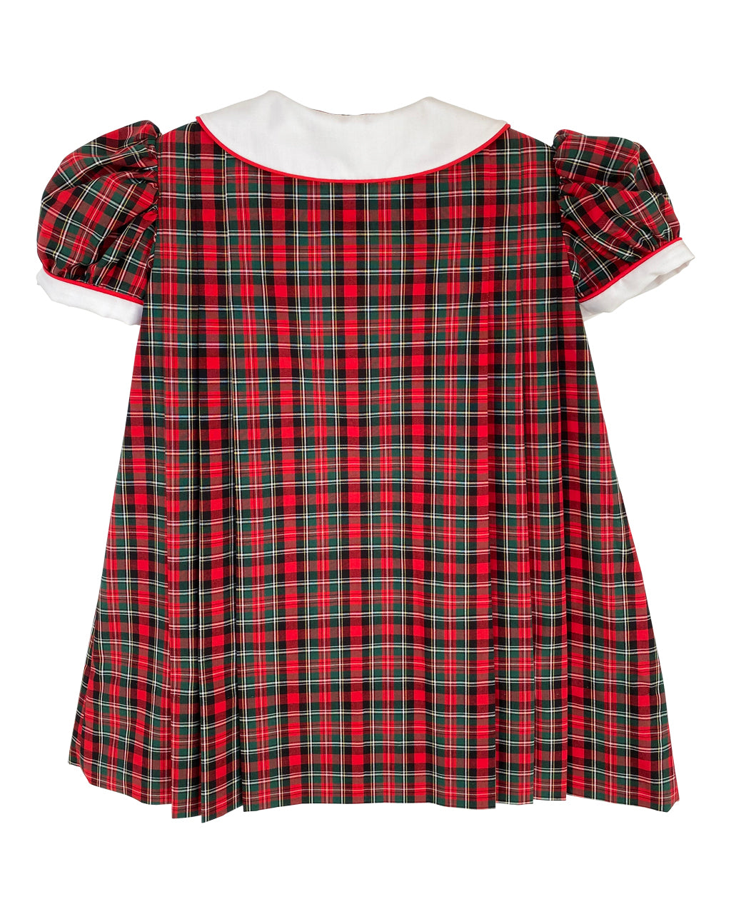 Pre-Order Cherry Dress in Red and Green Plaid